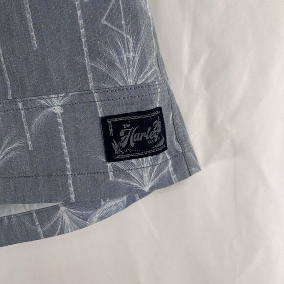 Hurley Board Shorts Men's XL Grey Flamingo Pull On Drawstring Pockets - Picture 3 of 8